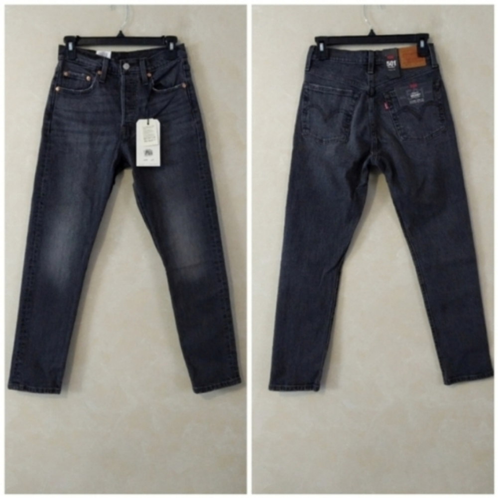 Levi's 501 S Skinny Jeans Coal Black Grey - Picture 3 of 7